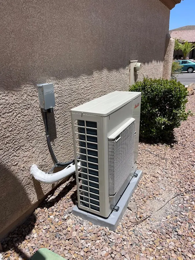 Residential air conditioning condenser unit in Omaha