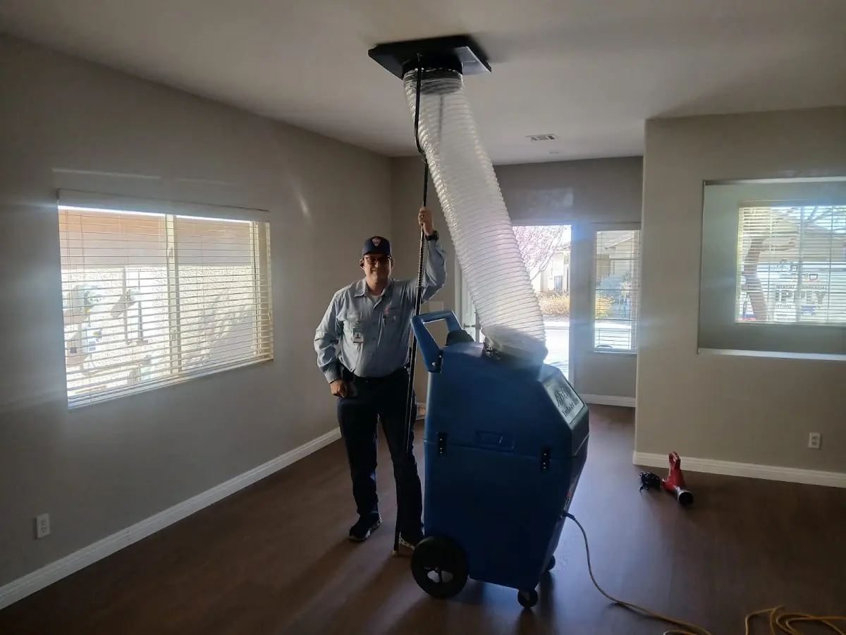 Professional Dryer Vent Cleaning work inside a Omaha home